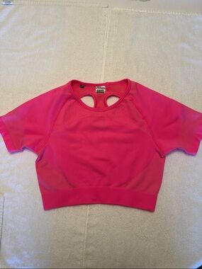 Gymshark Vibrant Pink Short Sleeve Crop Top